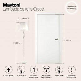 Напольный светильник (торшер) Maytoni Grace ARM247-11-G