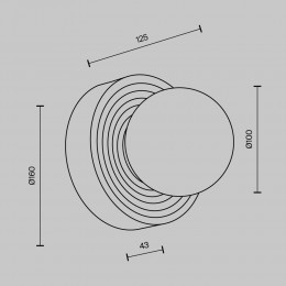 Настенный светильник (бра) Maytoni Careless MOD403WL-01BG1