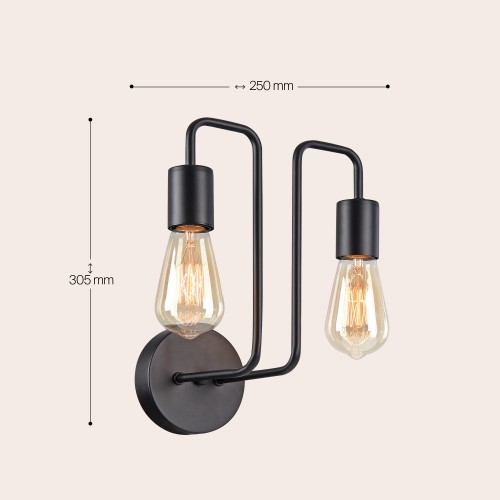 Настенный светильник (бра) Maytoni Gilbert T532WL-02B