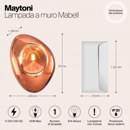 Настенный светильник (бра) Maytoni Mabell MOD306WL-01C