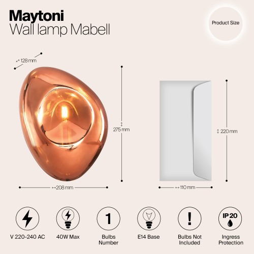 Настенный светильник (бра) Maytoni Mabell MOD306WL-01C