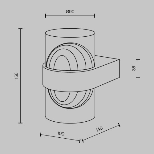Настенный светильник (бра) Maytoni Sacramento MOD480WL-L10BS3K