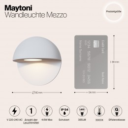 Настенный светильник (бра)  Maytoni Outdoor Mezzo O033WL-L3W3K