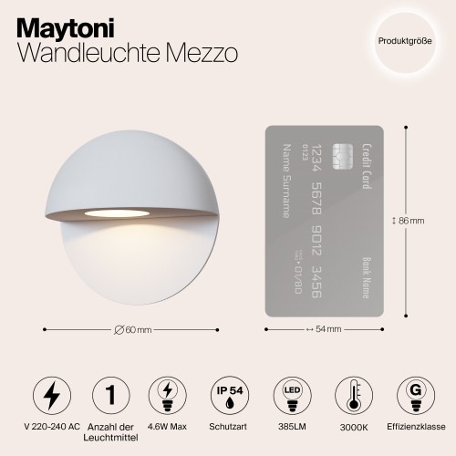 Настенный светильник (бра)  Maytoni Outdoor Mezzo O033WL-L3W3K