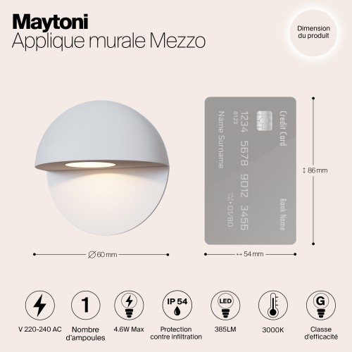 Настенный светильник (бра)  Maytoni Outdoor Mezzo O033WL-L3W3K