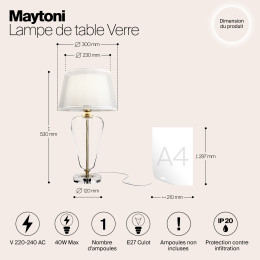 Настольный светильник Maytoni Verre Z005TL-01BS