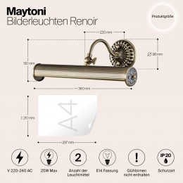 Подсветка Maytoni Renoir PIC118-22-R