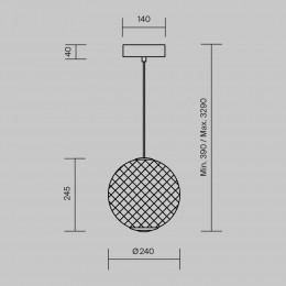 Подвесной светильник Maytoni Bruma MOD397PL-L12B3K