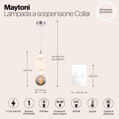 Подвесной светильник Maytoni Collar P069PL-L17CH3K