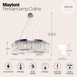 Подвесной светильник Maytoni Colline MOD083PL-09CH