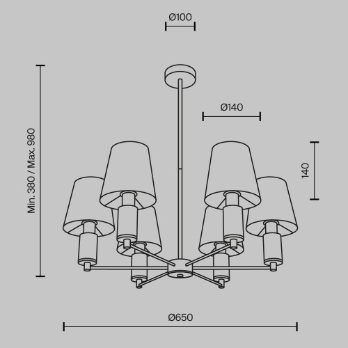 Подвесной светильник Maytoni Lira MOD483PL-06BS