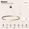 Подвесной светильник Maytoni Rim MOD058PL-L65BS3K