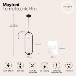 Подвесной светильник Maytoni Ring MOD013PL-02B