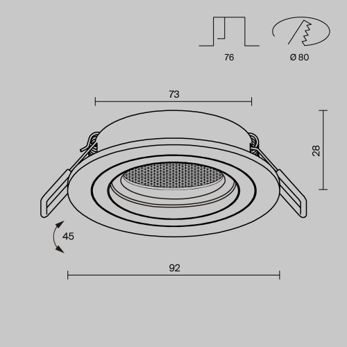 Встраиваемый светильник Technical DL025-2-01W-1(N)