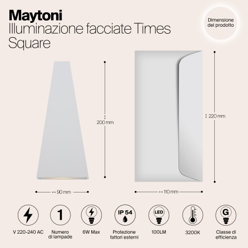 Архитектурная подсветка  Maytoni Outdoor Times Square O580WL-L6W