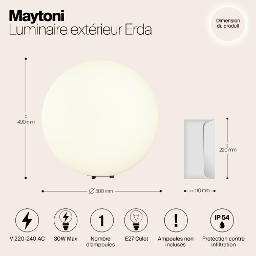 Ландшафтный светильник  Maytoni Outdoor Erda O594FL-01W1