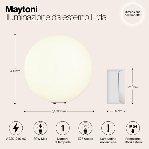 Ландшафтный светильник  Maytoni Outdoor Erda O594FL-01W1