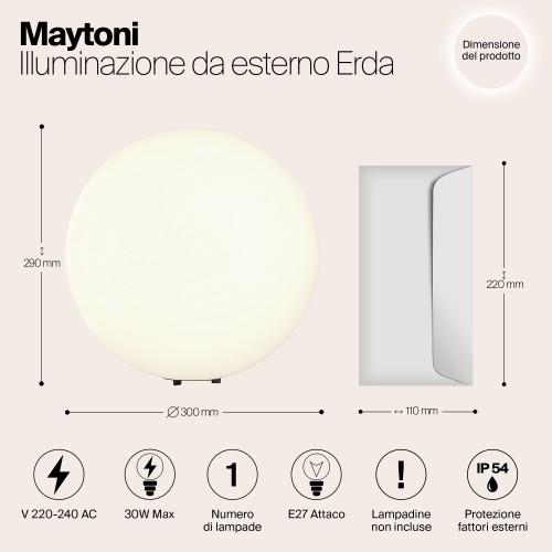 Ландшафтный светильник  Maytoni Outdoor Erda O594FL-01W