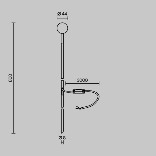 Ландшафтный светильник  Maytoni Outdoor Shin O523FL-L2BS3K