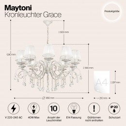 Люстра Maytoni Grace ARM247-10-G