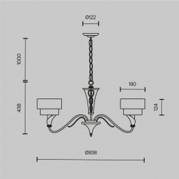 Люстра Maytoni Lillian H311-05-G