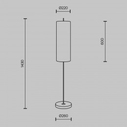 Напольный светильник (торшер) Maytoni Glamping MOD437FL-01B