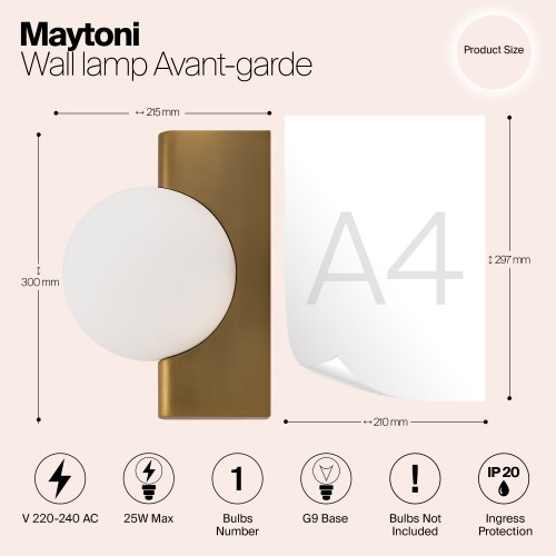 Настенный светильник (бра) Maytoni Avant-garde MOD324WL-01BS