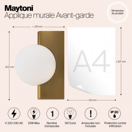 Настенный светильник (бра) Maytoni Avant-garde MOD324WL-01BS