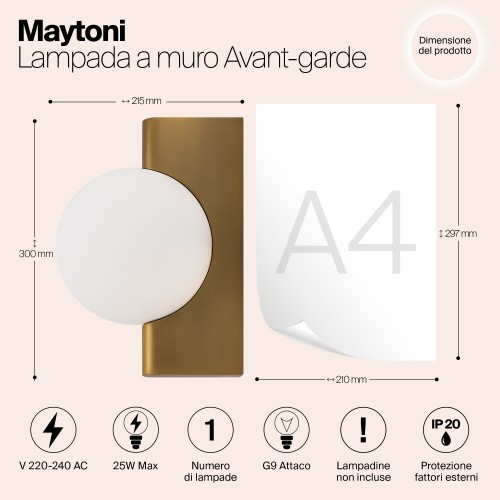 Настенный светильник (бра) Maytoni Avant-garde MOD324WL-01BS