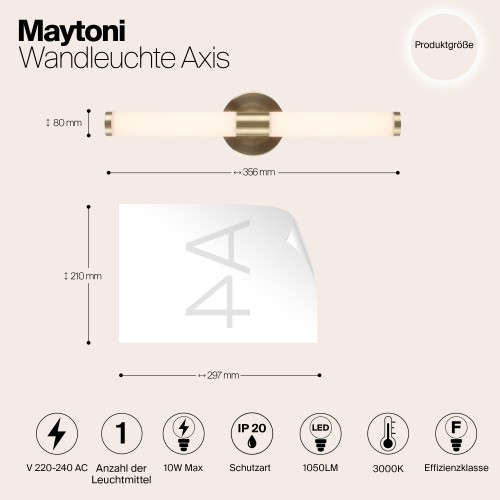 Настенный светильник (бра) Maytoni Axis MOD106WL-L10G3K