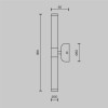Настенный светильник (бра) Maytoni Axis MOD106WL-L10G3K