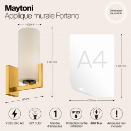 Настенный светильник (бра) Maytoni Fortano MOD089WL-01BS
