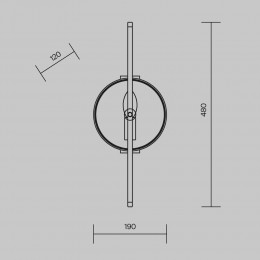 Настенный светильник (бра) Maytoni Marmo MOD099WL-01G