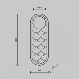 Настенный светильник (бра) Maytoni Perlamour MOD473WL-L20BSK