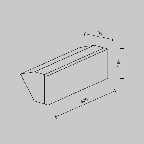 Настенный светильник (бра)  Maytoni Outdoor Brick O436WL-L20GF3K