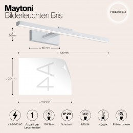 Подсветка Maytoni Bris MIR008WL-L12W4K