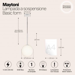 Подвесной светильник Maytoni Basic form MOD321PL-01W1