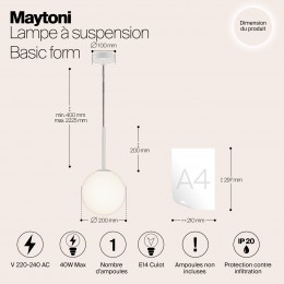 Подвесной светильник Maytoni Basic form MOD321PL-01W1