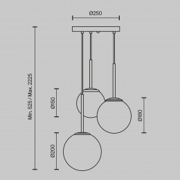 Подвесной светильник Maytoni Basic form MOD321PL-03W