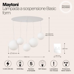 Подвесной светильник Maytoni Basic form MOD321PL-05W1