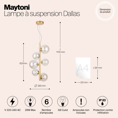 Подвесной светильник Maytoni Dallas MOD545PL-06G