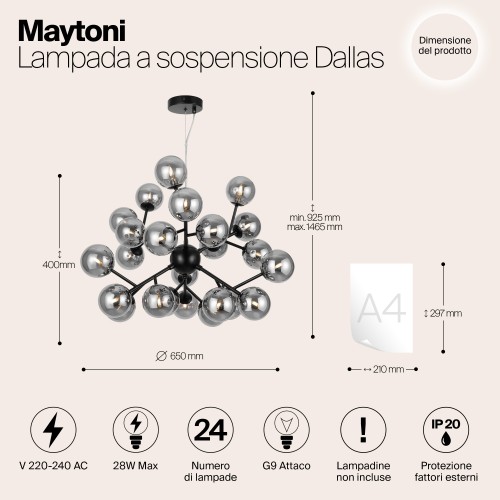 Подвесной светильник Maytoni Dallas MOD545PL-24B