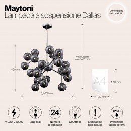 Подвесной светильник Maytoni Dallas MOD545PL-24G