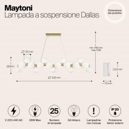 Подвесной светильник Maytoni Dallas MOD547PL-25BS