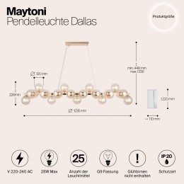 Подвесной светильник Maytoni Dallas MOD547PL-25G
