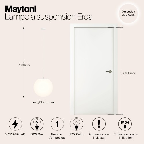 Подвесной светильник  Maytoni Outdoor Erda O594PL-01W