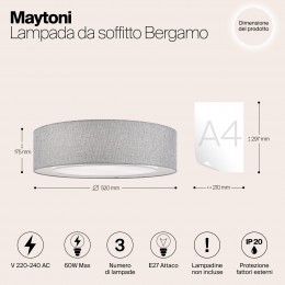 Потолочный светильник Maytoni Bergamo MOD613CL-04GR
