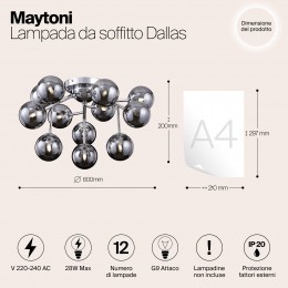 Потолочный светильник Maytoni Dallas MOD545PL-12CH