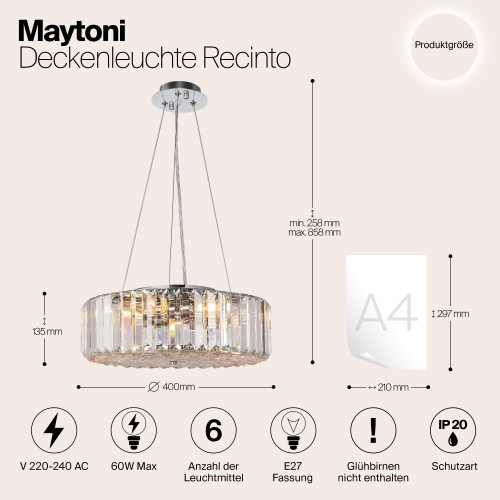 Потолочный светильник Maytoni Recinto MOD080CL-06CH