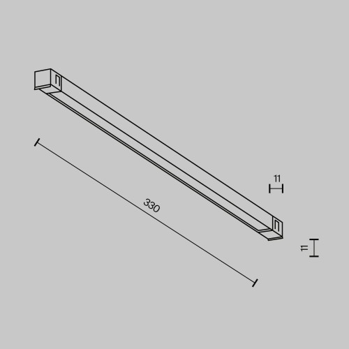 Трековый светильник Technical TR240-2-6W4K-B